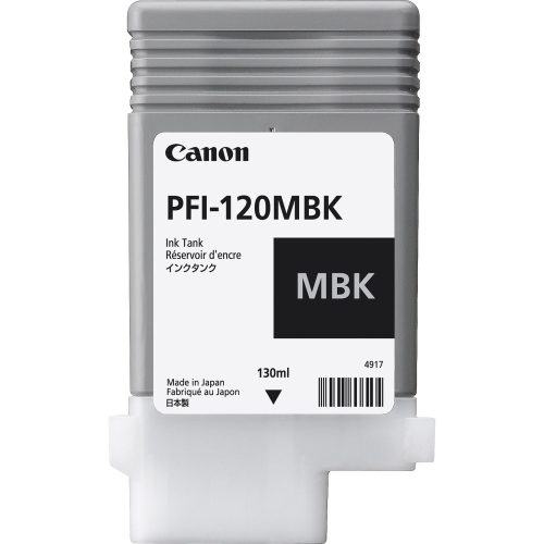 Canon PFI-120MBK Matte Black, matt fekete színű 130 ml-es tintapatron TM-200, TM-255, TM-300, TM-350 nyomtatókhoz