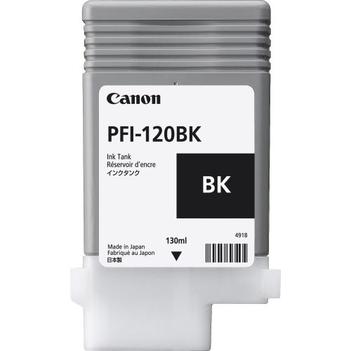 Canon PFI-120BK Black fekete színű 130 ml-es tintapatron TM-200, TM-255, TM-300, TM-355 nyomtatókhoz